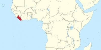 Mapa Libérie, afrika