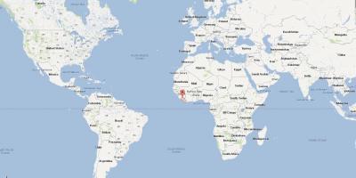Libérie umístění na mapě světa